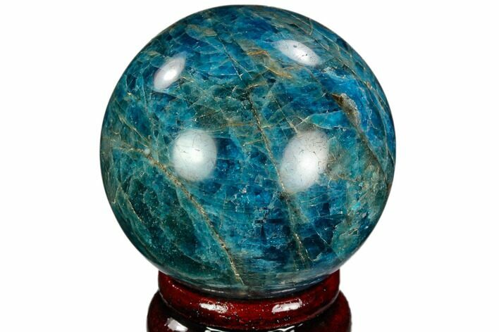 Bright Blue Apatite Sphere - Madagascar #121830